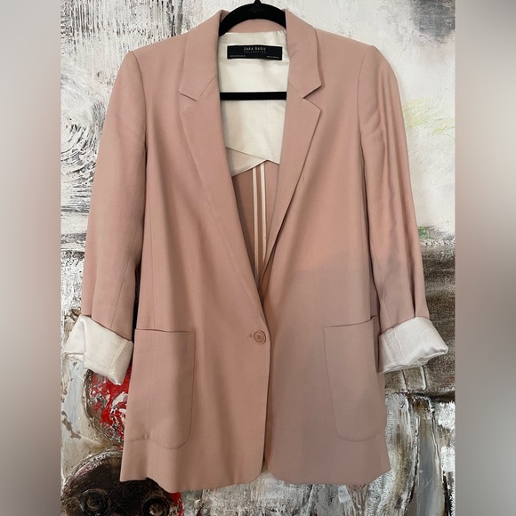 Zara basic blazer in a flattering rose - Picture 2 of 3